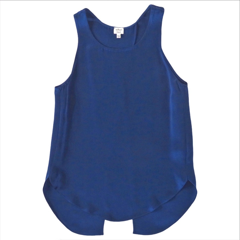 Aritzia Wilfred 100% Silk Sleeveless Open Back Top XXS